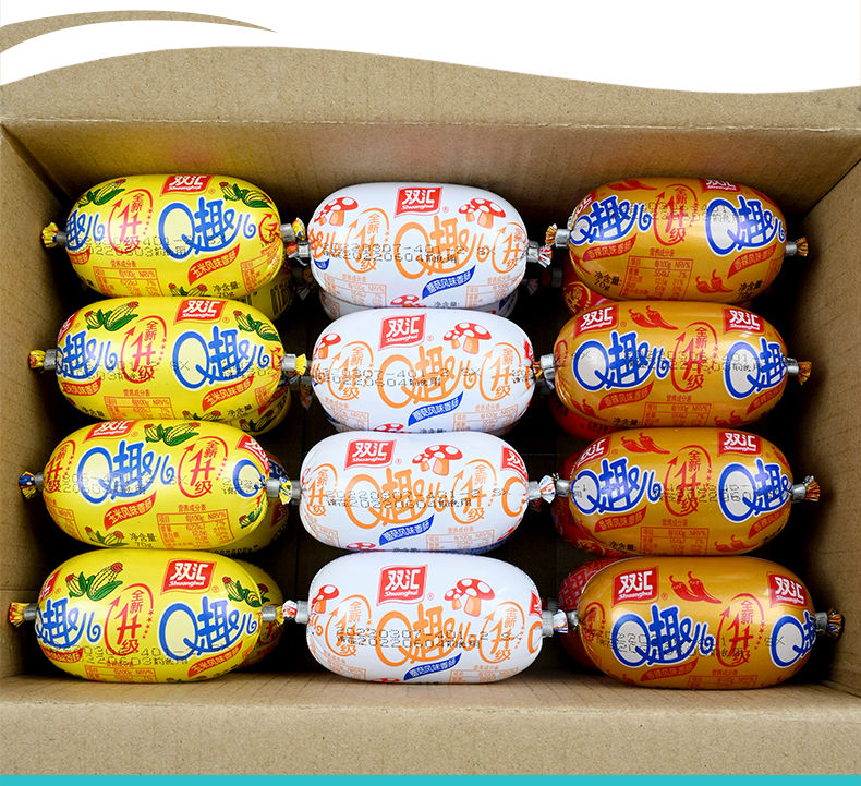 双汇q趣儿火腿肠70g*30支 蘑菇香辣玉米孜然混装即食肉类零食整箱批发