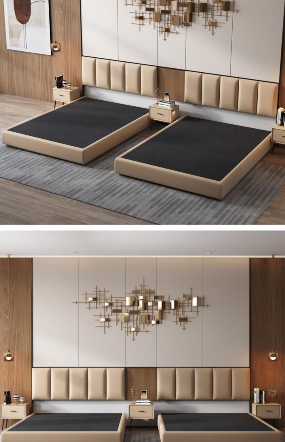 订制床箱酒店床架定制客房专用皮质1.8米大床宾馆标间民宿1.