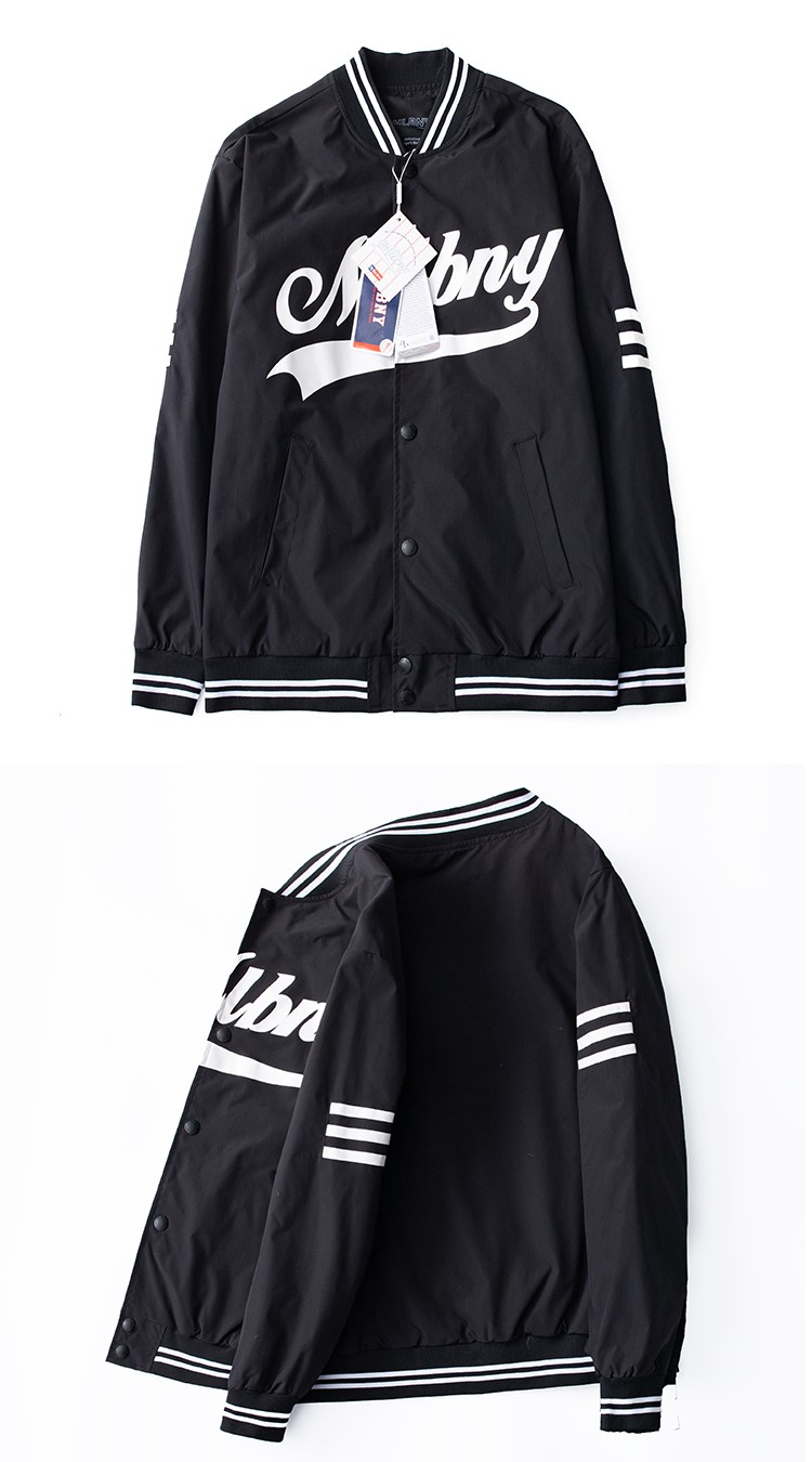 nykboos潮牌ny棒球服男女情侣款字母印花外套ins学生韩版宽松大码夹克