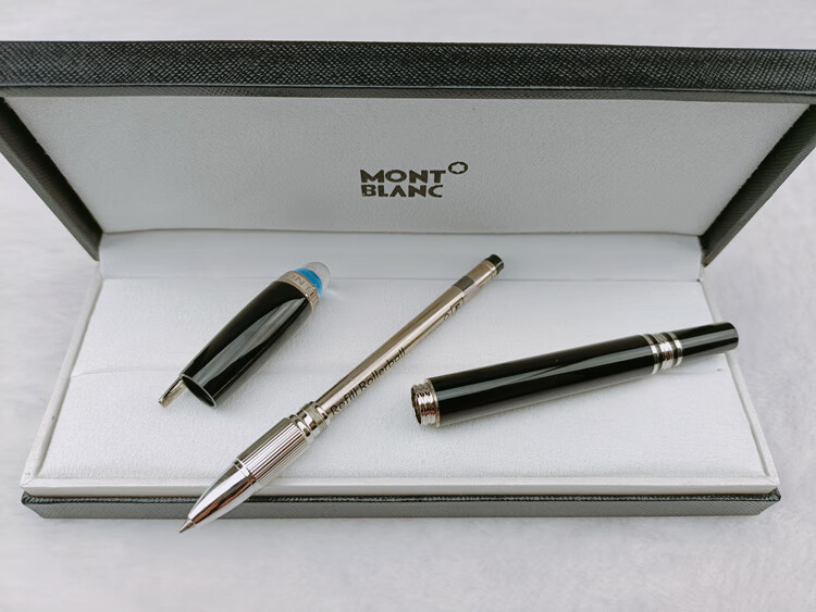 万宝龙(montblanc) 德国万宝龙签字笔蓝色星球系列宝珠笔黑色全球联保