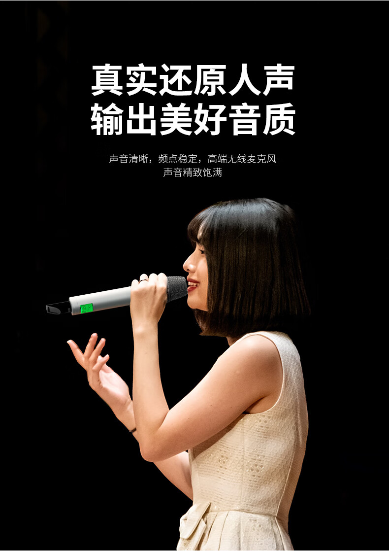新科u72无线话筒一拖二 真u段ktv专用唱歌话筒家用会议舞台演出麦克风