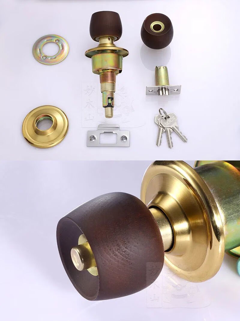 榉木球形门锁球形门锁门锁卧室通用型球头门锁老式老款圆形门把手