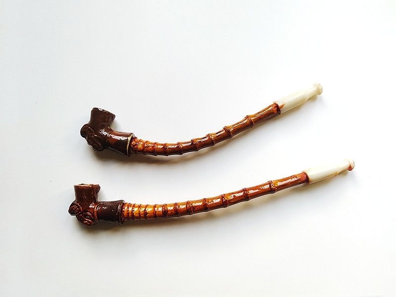 贵州竹根烟杆老式复古懒弯款一弯金竹烟杆叶子烟袋