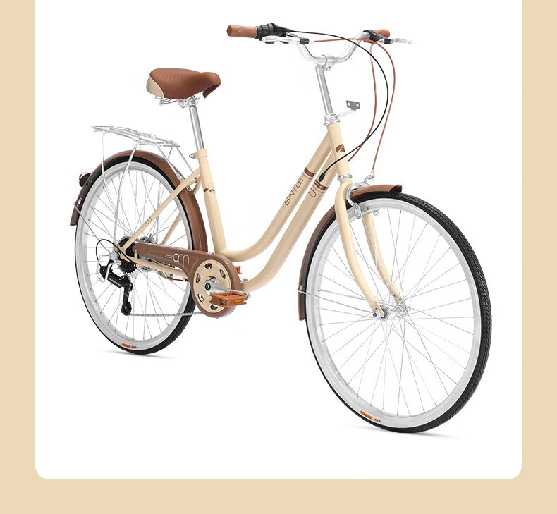 邦德富士达 自行车女式24寸学生成人轻便通勤车复古淑女单速/7速单车