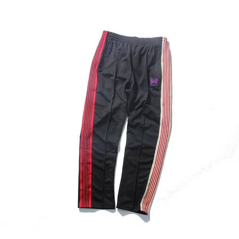 loosafandaaw needles蝴蝶裤春秋季织带rocky同款情侣运动休闲风裤子