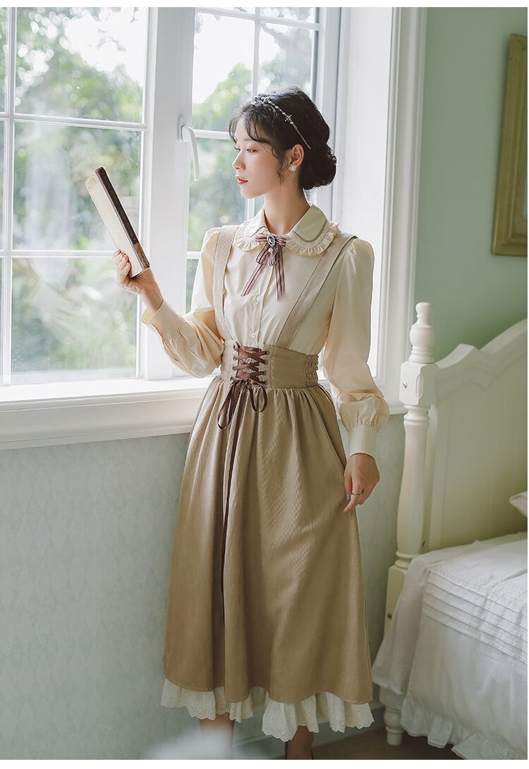 学生乐 中学生主持人服装女少女演讲比赛朗诵演出连衣裙礼服初高 红色