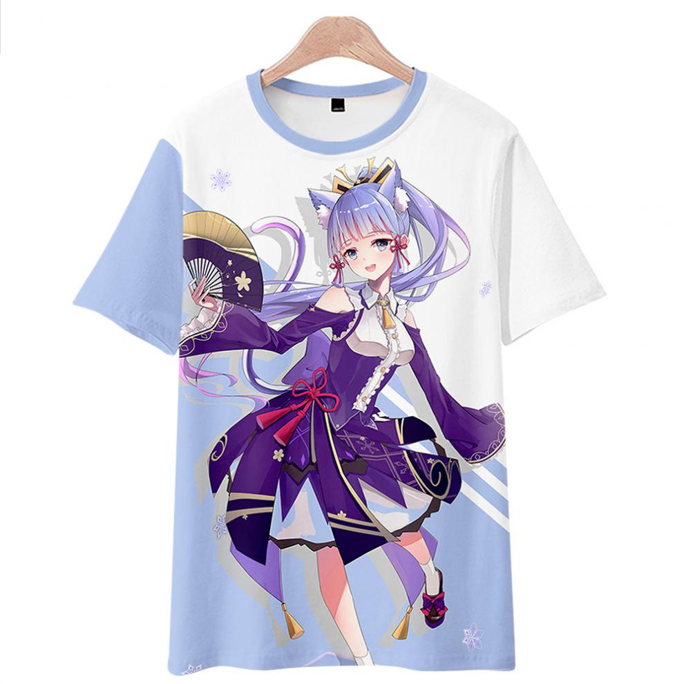 帝伯鲨原神周边神里绫华cos印象动漫短袖t恤痛衣夏季二次元休闲游戏