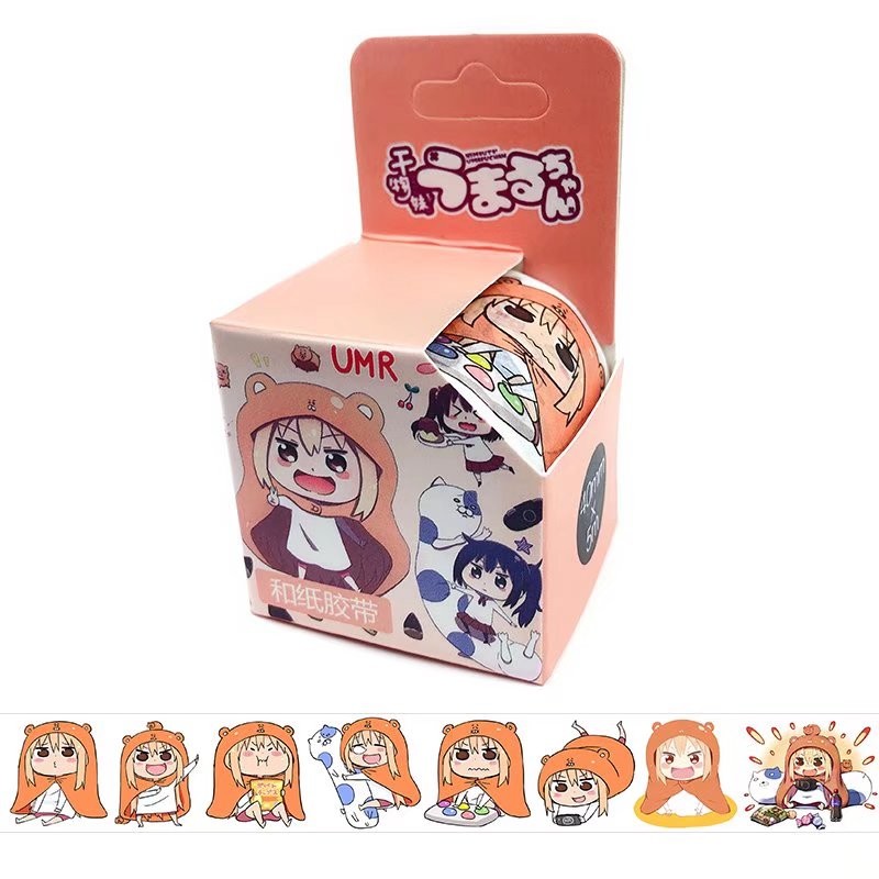 某某撒野动漫胶带动漫周边学生彩色图案大号和纸胶带怦然4cm5米