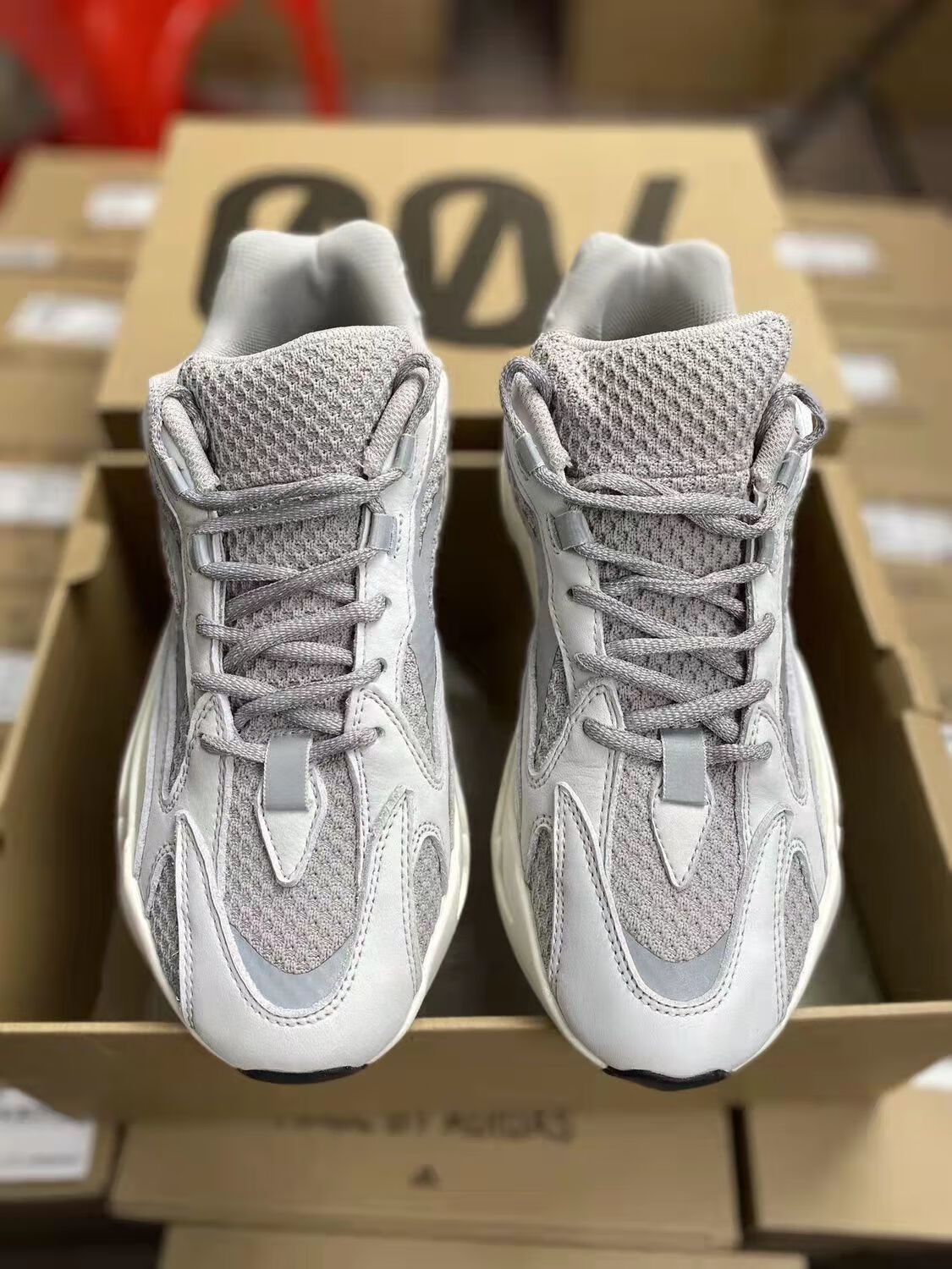 莆田纯原700初代v1v2椰子鞋700v2真爆老爹鞋男女运动鞋 晶洞_咖啡 38.