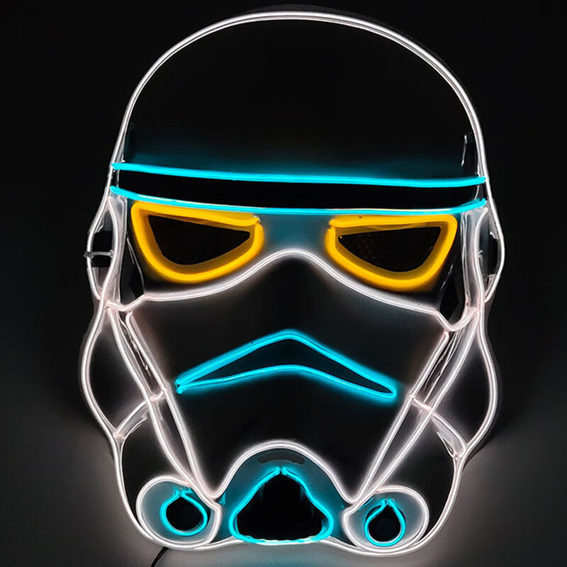 【618活动】赛博朋克面具 万圣节发光面具男帅气全脸恐怖逼真炫酷儿童