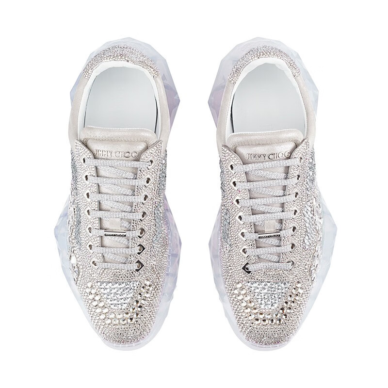 jimmychoo周仰杰女士水晶镶饰休闲鞋百搭厚底运动鞋金色diamondfhix