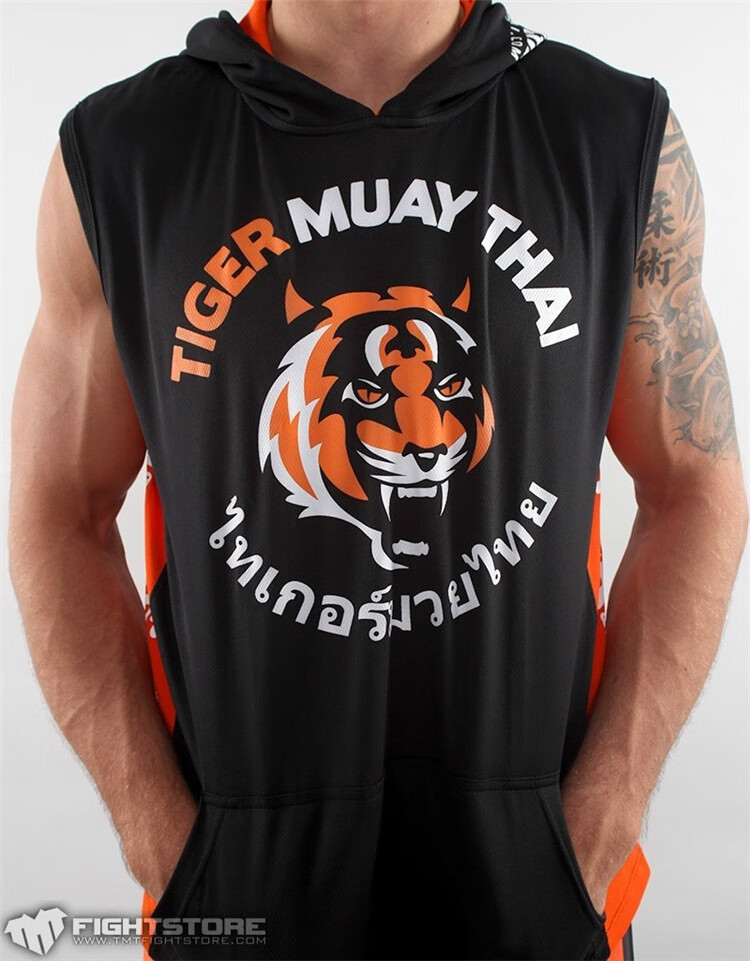 米黛龙2022夏季tigermuaythai泰国拳击ufc搏击mma运动服t恤男连帽衫