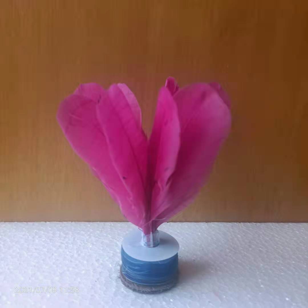 新品白八毽子花毽牛皮底座民间手工艺品手工精品毽子毽球表演网红同款