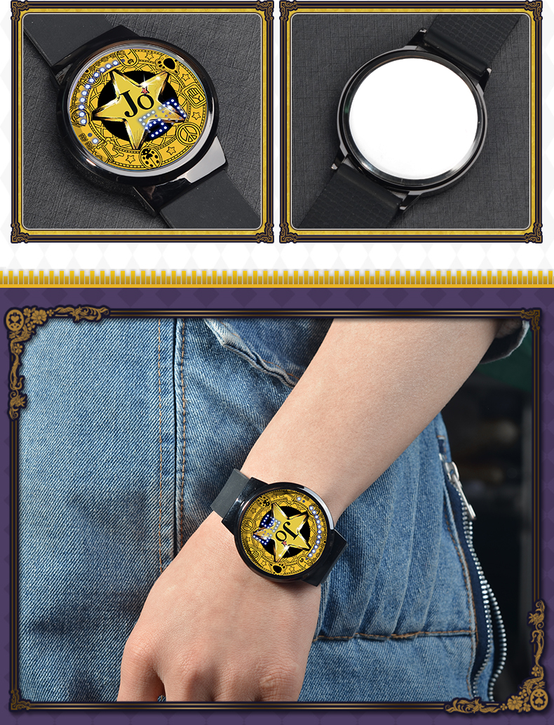 漫宅坊二次元jojo的奇妙冒险防水手表承太郎学生动漫周边电子表 触屏