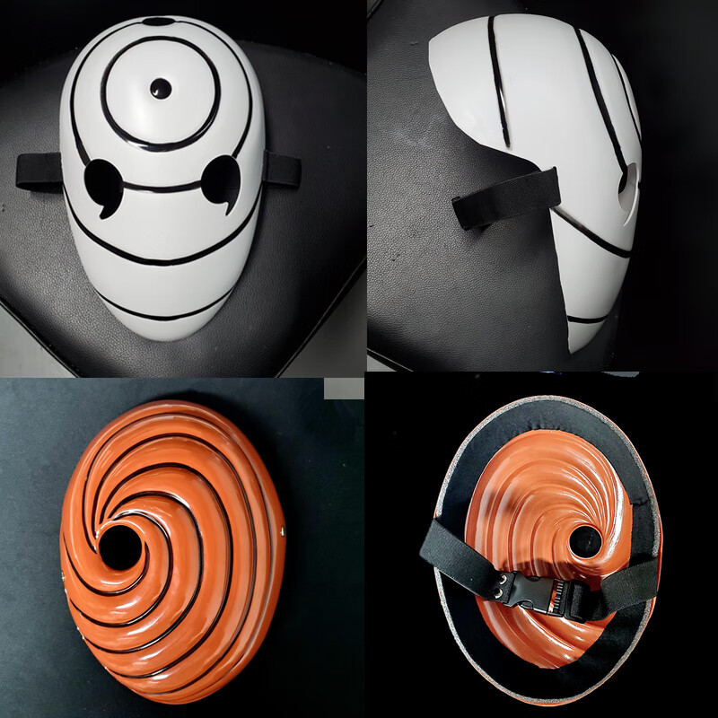 面具阿飞忍者服装神秘男暗部晓组织儿童宇智波斑佐助鸣人戒指10件银色