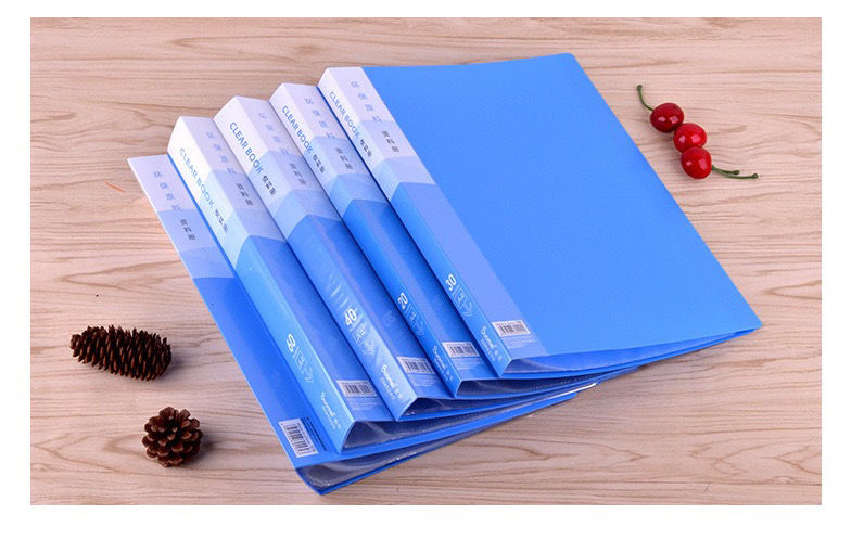 着婳a4加厚资料册100页文件夹透明插页多层档案册夹收纳夹袋办公用品