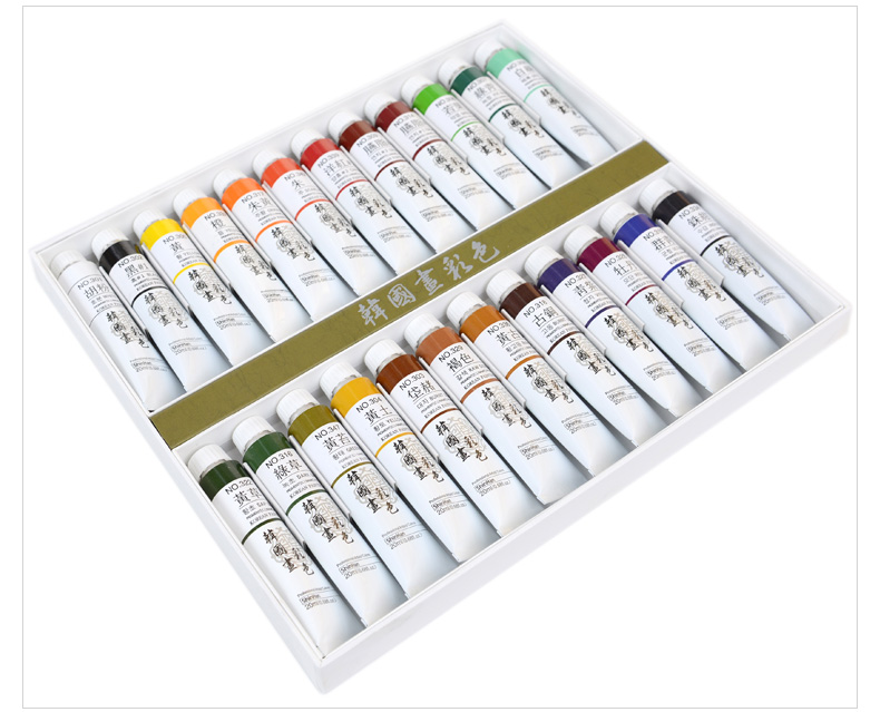 韩国新韩shinhan国画颜料水墨画颜料20ml24色ab套装单支链接一310洋红