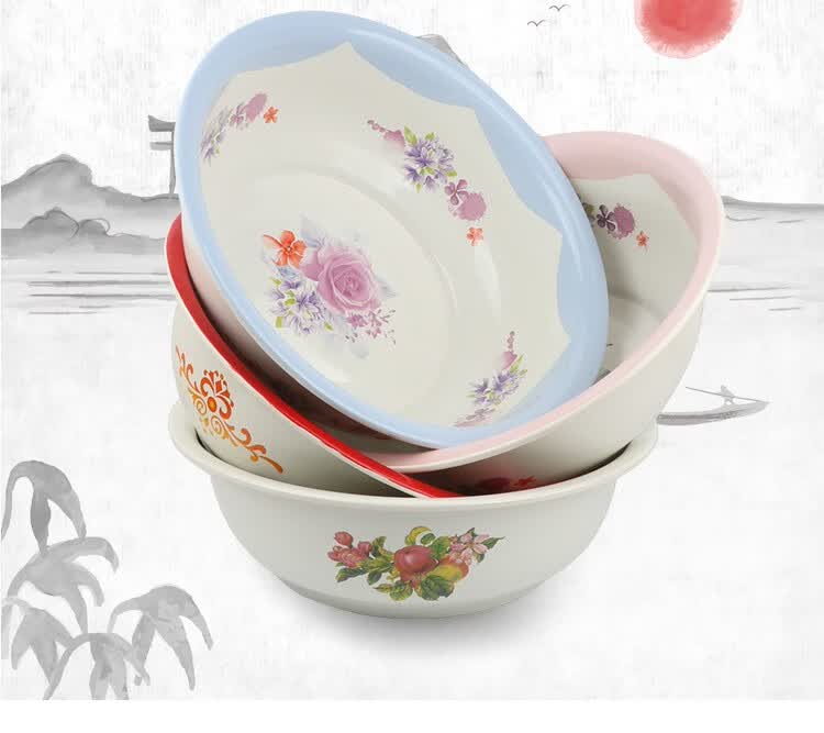 特厚双料加深老式怀旧搪瓷盆纯搪瓷面盆洗脸盆消毒盆珐琅瓷面盆和面盆