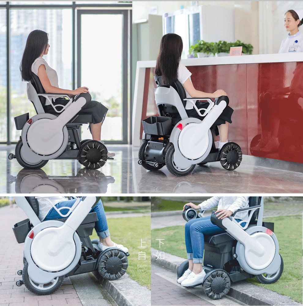 多功能座椅可升降前移出行电动轮椅车舒适直扶手款23ah靠背可平躺座椅