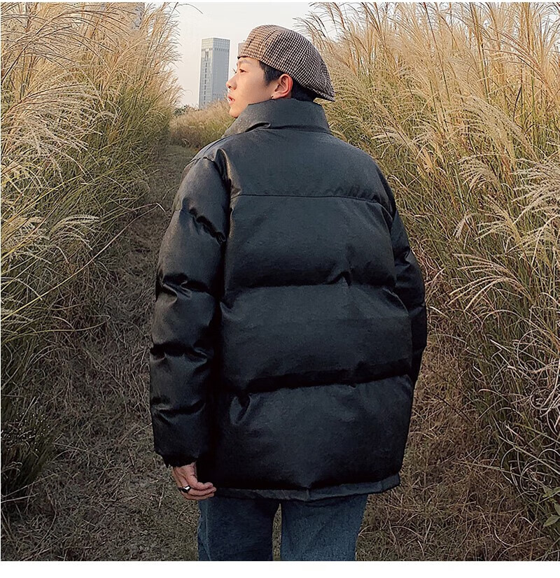 动感时尚北面皮质新国标羽绒服男皮羽绒防寒服冬季加厚宽松立领大·码