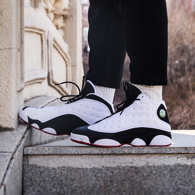 限量款耐克nikeairjordan13aj13海军蓝黑白反转熊猫中国年cny铜钱篮球