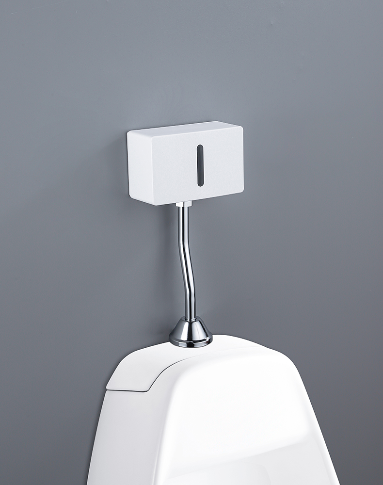 自动小便斗感应器男小便池冲水阀明装厕所冲水器小便器冲洗阀配件白色