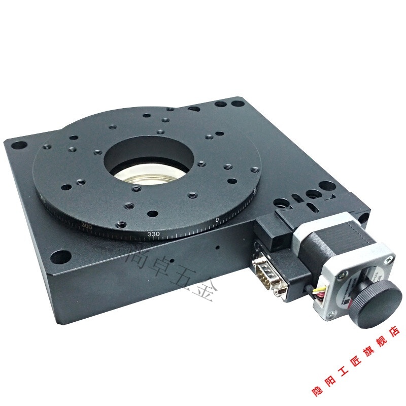 电动旋转台回转盘分割器角度转台分度盘台面直径100/200/150/60mm qd