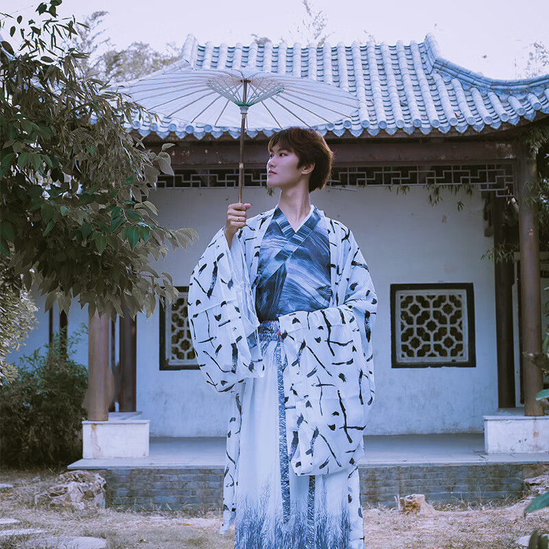 阿亨学生古风日常成人礼班服拍照写真汉元素弄墨魏晋风传统汉服古装