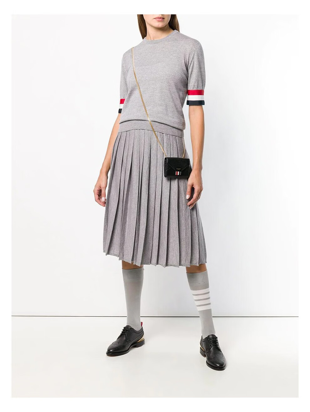 thombrowne汤姆布朗女士皮质卵石纹小号信封包链条包fap195a00198001