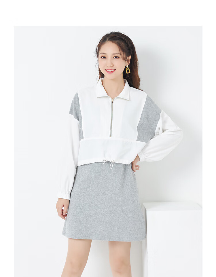 ief/爱依服2019早秋款女装外套时尚套装卫衣上衣背带裙休闲两件套0813