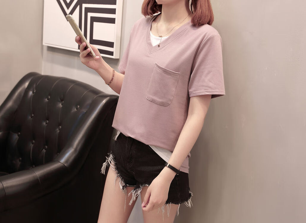 贝蕾曼短袖t恤女2020夏韩版新款大码女装洋气胖妹妹宽松上衣遮肚子藏