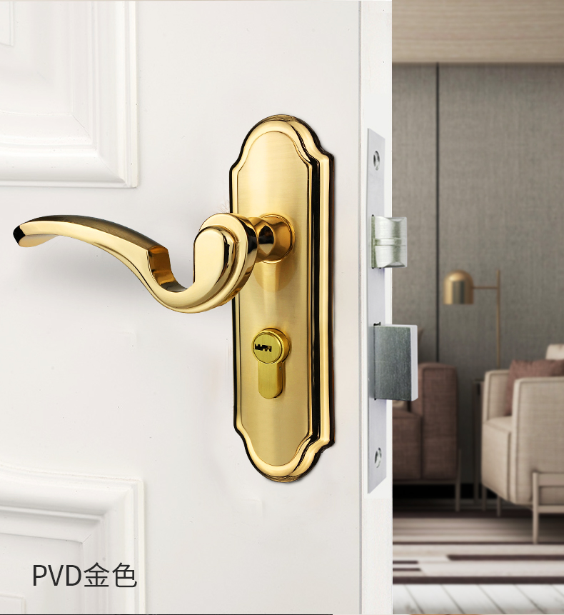 坚朗kinlong室内房门锁双锁舌木门套装把手卧室执手锁具坚朗门锁木