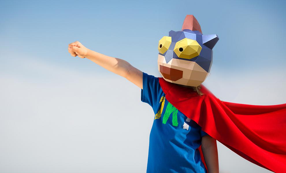 可爱儿童面具动感假面小超人动漫cos周边 礼物男演出派对装饰头套