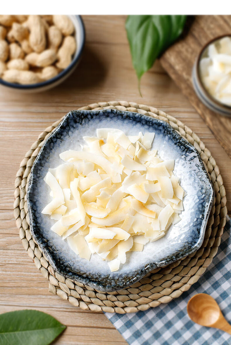 椰子碎片脆粒椰子碎椰子干脆片网红零食海南特产休闲新鲜果干小吃 烤