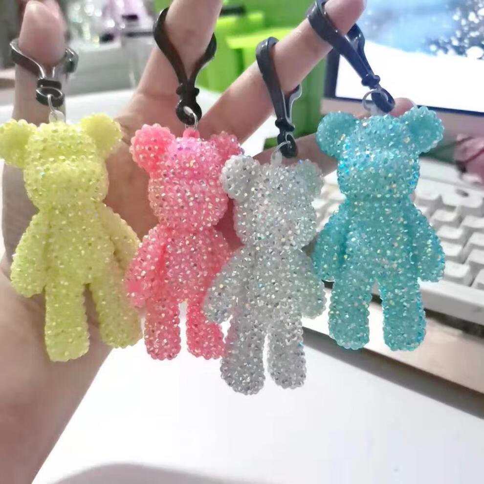 【京选优品】贴钻熊贴钻diy手工暴力熊材料包钥匙扣挂件粘钻熊玩具