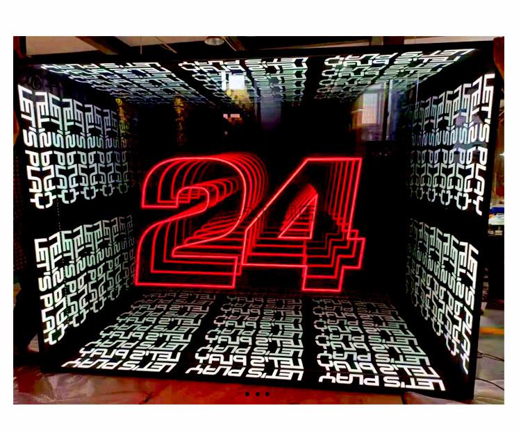 千层镜千层镜深渊镜发光字 酒吧ktv3d灯箱霓虹灯背景墙门头logo招牌