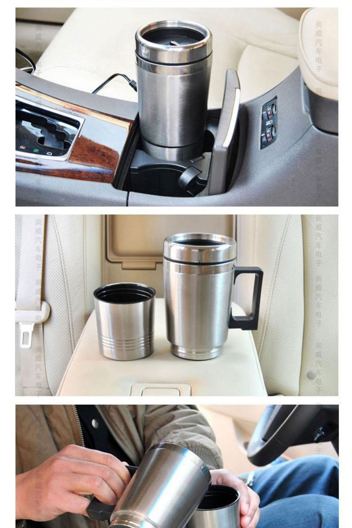 车载烧水壶车用电热壶电热杯热水器12v汽车24v大货车通用烧开水壶12v