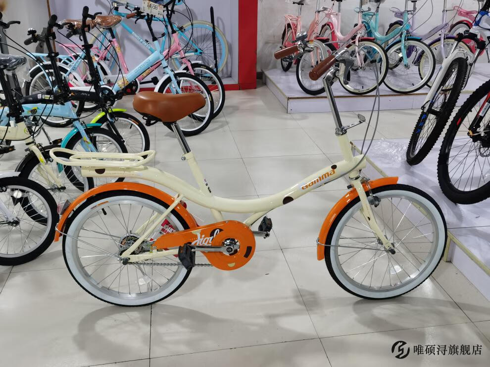 gamma/捷马自行车20寸城市车淑女式成人学生休闲单车高把手 粉色 清新