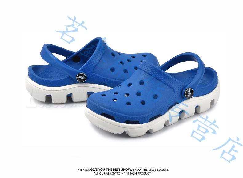 夏天男士加肥加大码男鞋子特超大号脚宽脚胖脚肥大脚丫鞋男式洞洞鞋