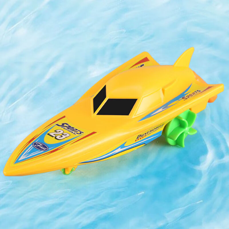 shanbei儿童戏水小船游艇摩托艇游艇认知早教玩具上链发条帆船宝宝
