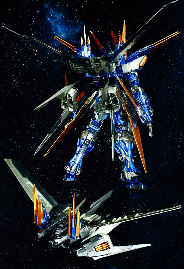 千手金属色mg蓝色异端d型迷惘铂金高达拼装模型敢达官方 金属色 mg蓝