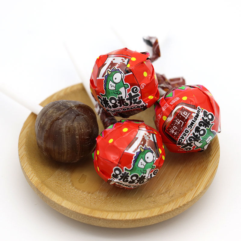 跳跳龙棒棒糖水果多口味散装500g约40支节休闲零食糖果扎婚车 跳跳龙