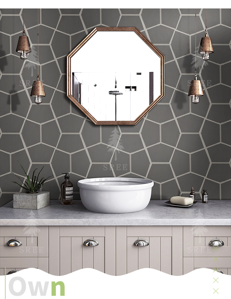 思力北欧风格网红五边形不规则墙面砖个性艺术背景墙砖客厅阳台卫生间