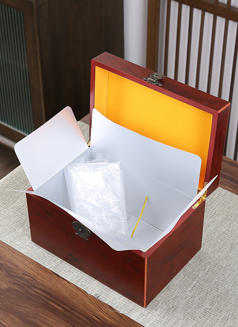 年货送礼茶具送礼礼盒装茶叶收纳盒木箱福鼎白茶普洱茶叶空盒小号一斤