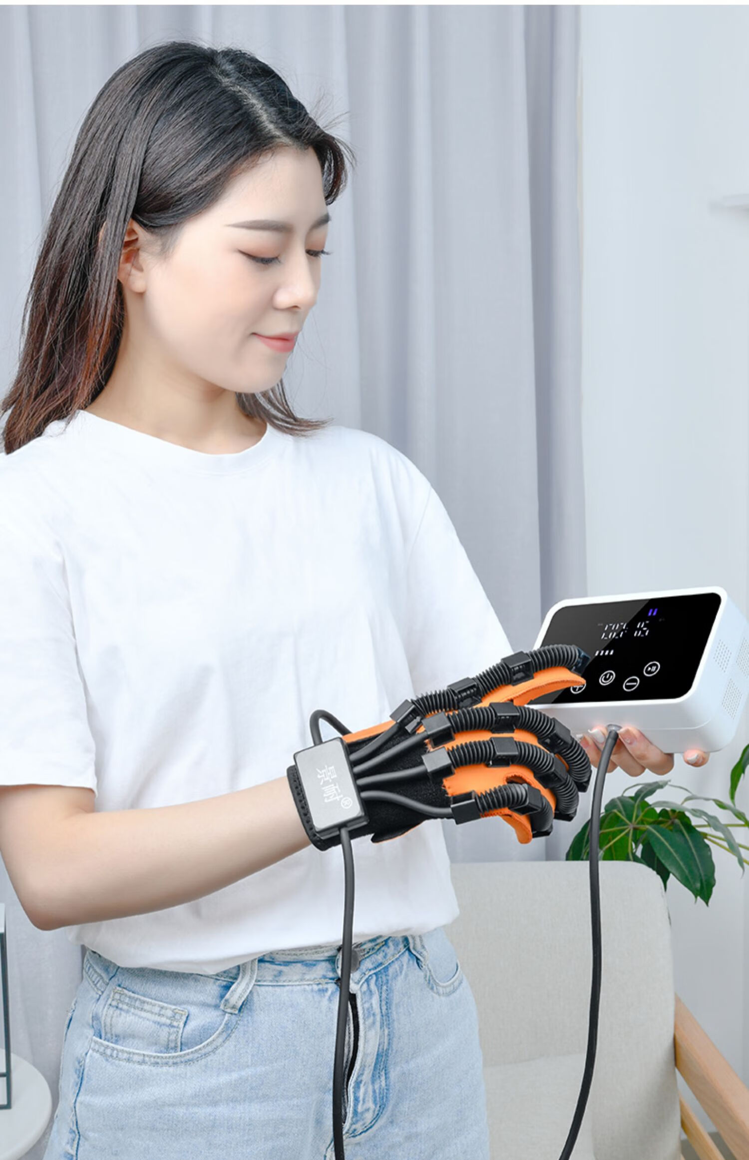 鱼跃(yuwell)同款手功能手指康复训练器材手部电动机器人手套中风偏瘫