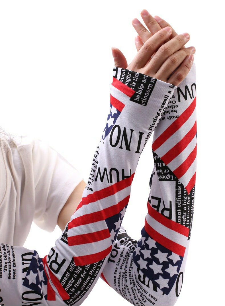 春秋纯棉手臂双层袖套春男女长款防晒遮阳手套空调房护肘手臂套 纯