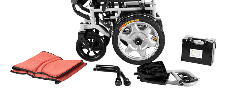 电动轮椅车6301老人可折叠轻便智能全动大前轮残疾人代步车20a铅酸