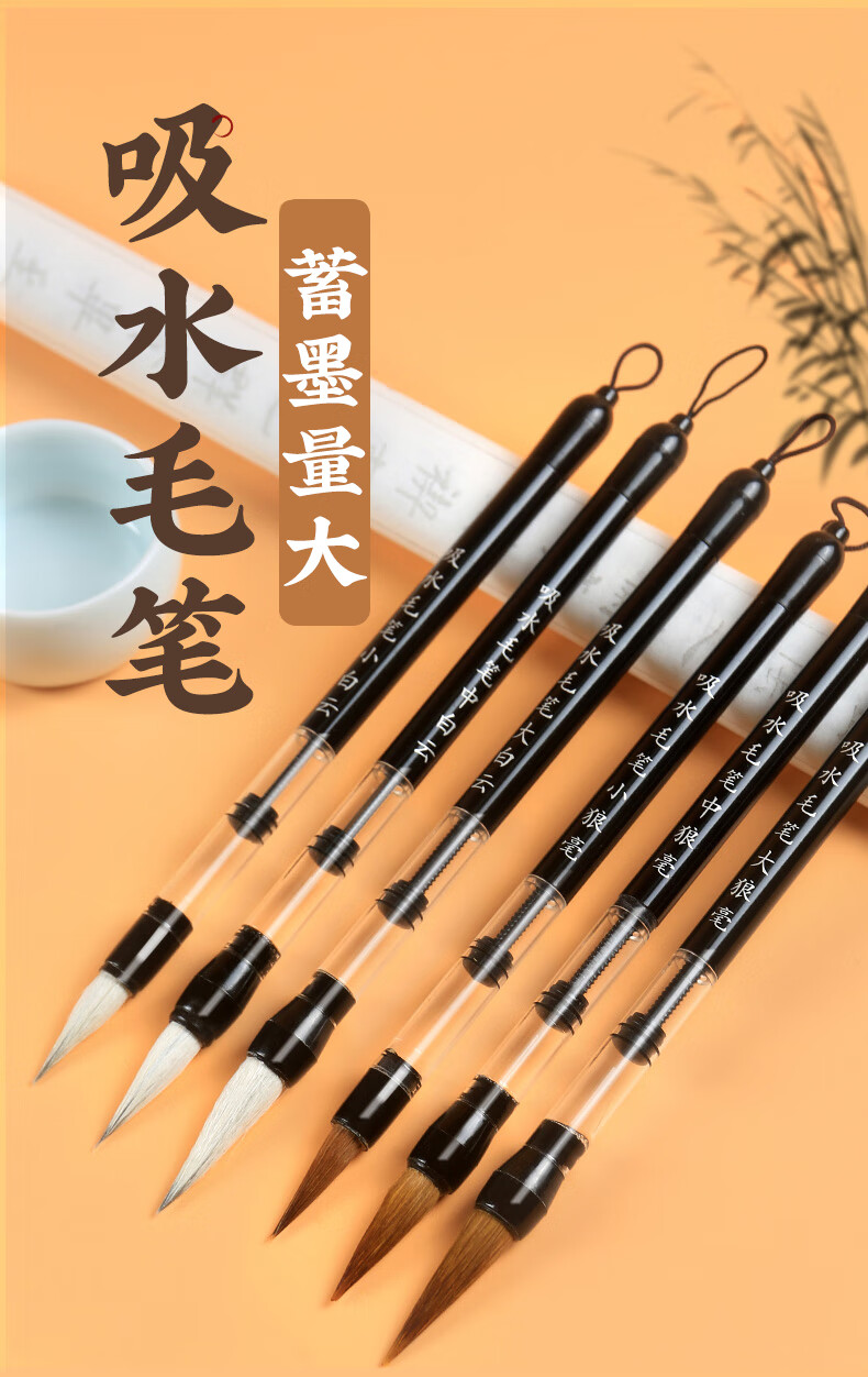 天天练(tiantianlian) 自动吸水毛笔吸墨毛笔学生书法练习自吸注水