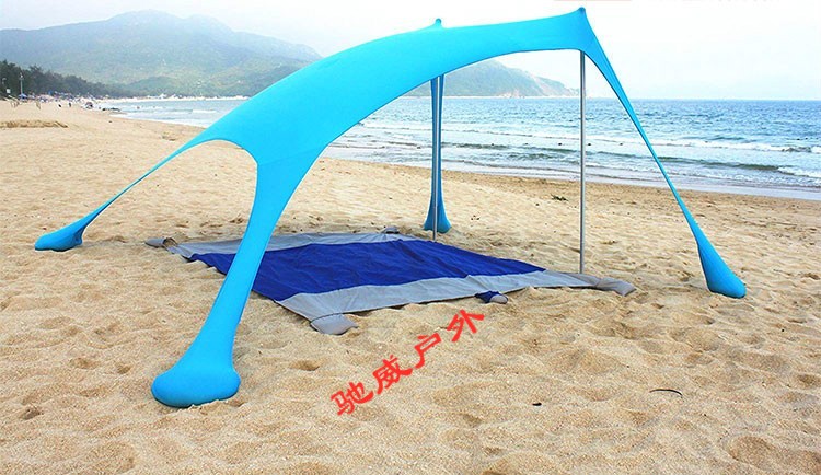 沙滩天幕无底帐篷防晒帐幕海滩遮阳棚儿童海边必备神器非210210170cm