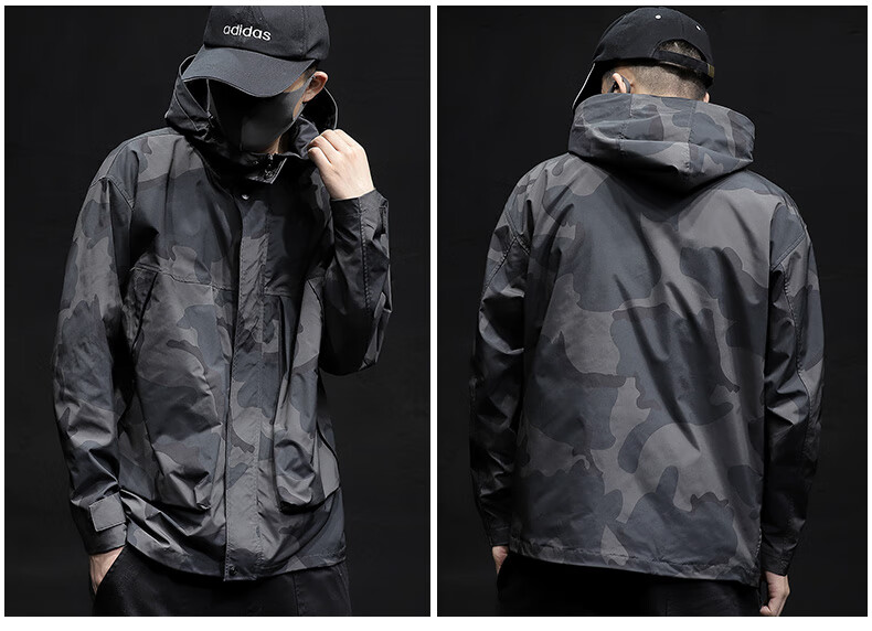 (dynaic north)北面动感春秋季迷彩外套男潮牌夹克休闲冲锋衣上衣男士